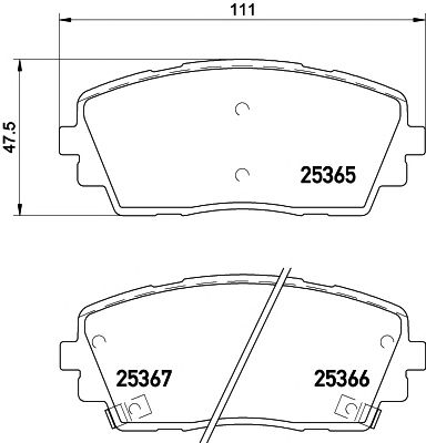 HELLA PAGID 8db355020611 -  Комплект тормозных колодок, дисковый тормоз